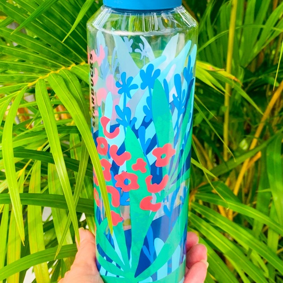 Starbucks Tropical Jungle Plastic Water Bottle Cup Cheetah Tumbler 2021 New 24oz - Picture 7 of 11